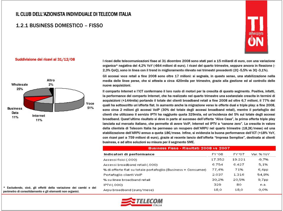 I ricavi del quarto trimestre, seppure ancora in flessione (- 2,3% QoQ), sono in linea con il trend in miglioramento rilevato nei trimestri precedenti (2Q -5,5% vs 3Q -3,1%).