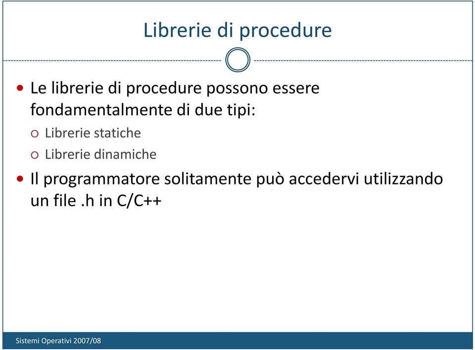 i statiche ttih Librerie dinamiche Il programmatore