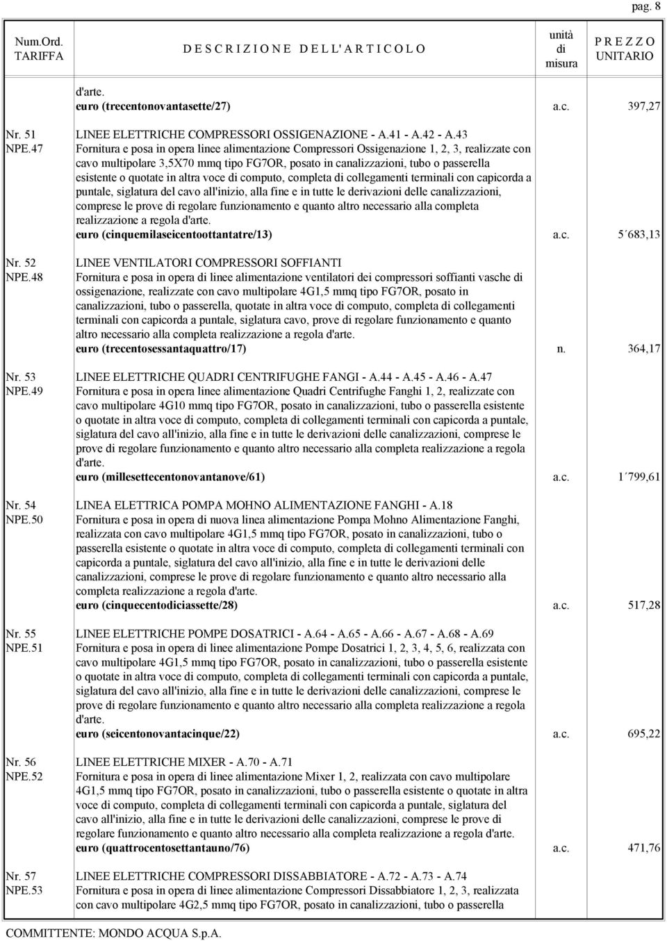 regola euro (cinquemilaseicentoottantatre/13) a.c. 5 683,13 Nr. 52 NPE.