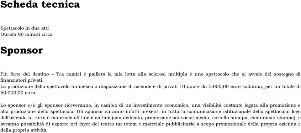 cadauna, per un totale di 50.000,00 euro.