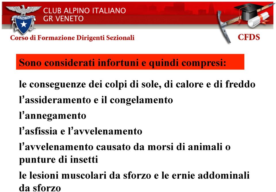 l asfissia e l avvelenamento l avvelenamento causato da morsi di animali o