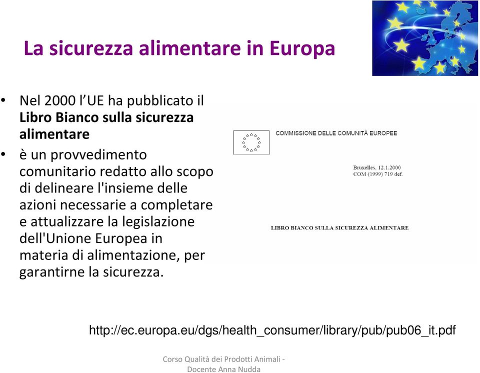 necessarie a completare e attualizzare la legislazione dell'unione Europea in materia di