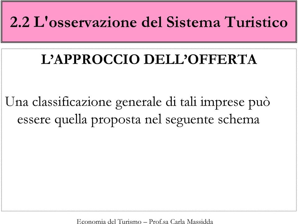 imprese può essere quella proposta nel