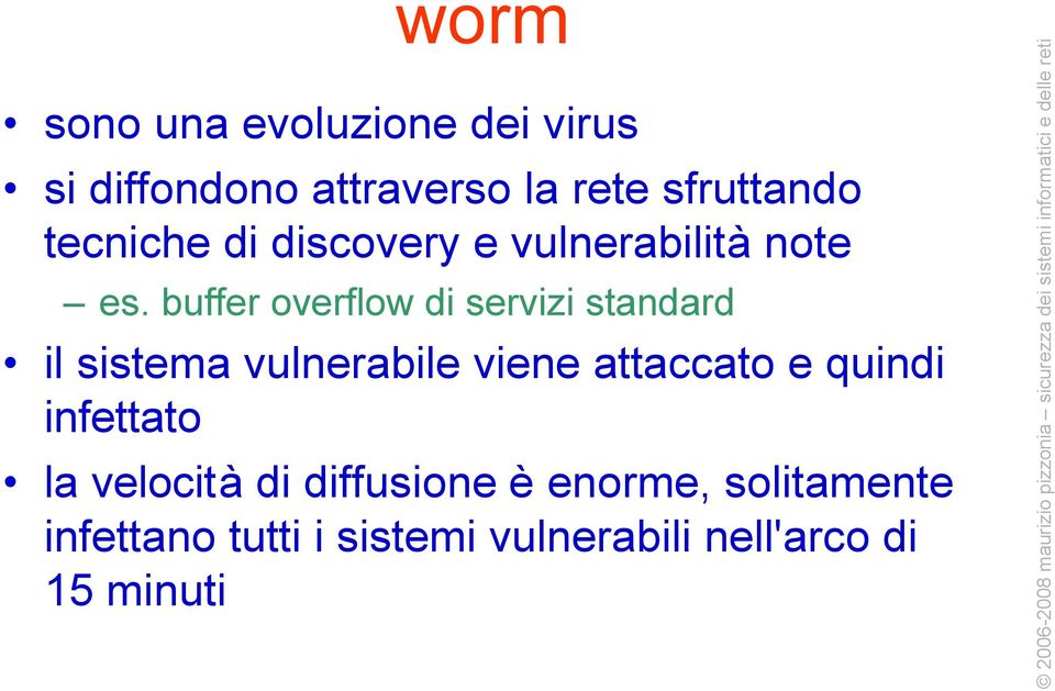 buffer overflow di servizi standard il sistema vulnerabile viene attaccato e