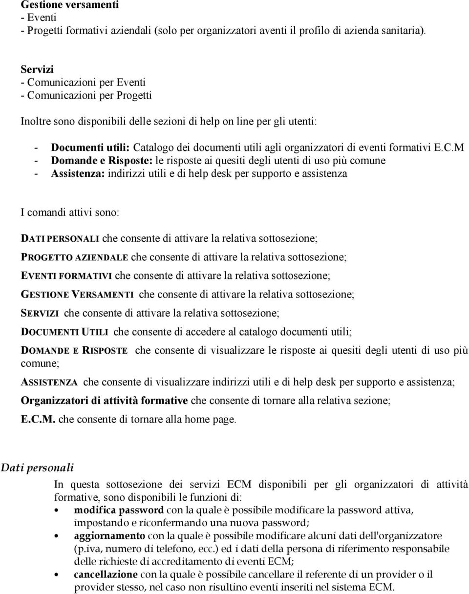 organizzatori di eventi formativi E.C.