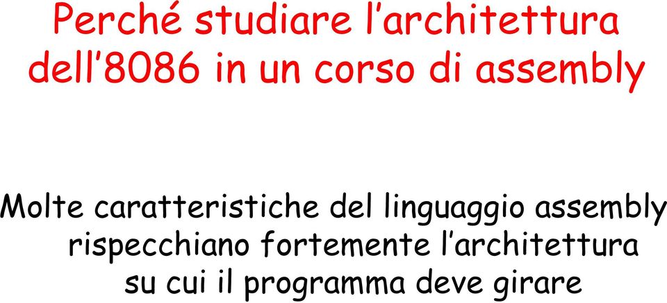 del linguaggio assembly rispecchiano