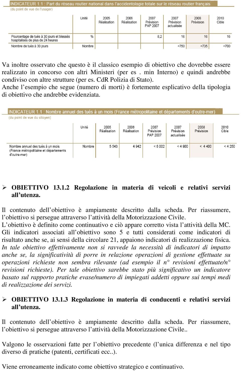 Anche l esempio che segue (numero di morti) è fortemente esplicativo della tipologia di obiettivo che andrebbe evidenziata. OBIETTIVO 13