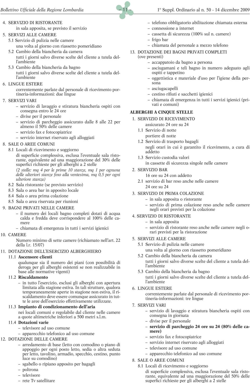 3 Cambio della biancheria da bagno tutti i giorni salvo diverse scelte del cliente a tutela dell ambiente 6.