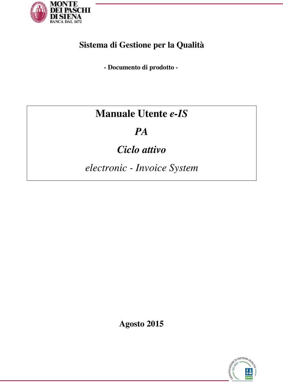 Manuale Utente e-is PA Ciclo