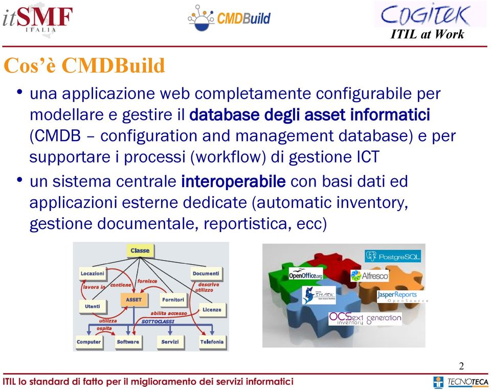supportare i processi (workflow) di gestione ICT un sistema centrale interoperabile con basi