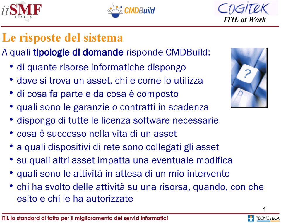 necessarie cosa è successo nella vita di un asset a quali dispositivi di rete sono collegati gli asset su quali altri asset impatta una eventuale