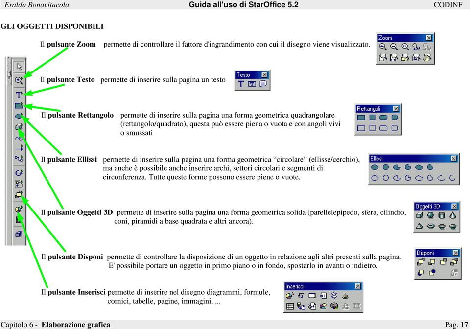 o vuota e con angoli vivi o smussati Il pulsante Ellissi permette di inserire sulla pagina una forma geometrica circolare (ellisse/cerchio), ma anche è possibile anche inserire archi, settori