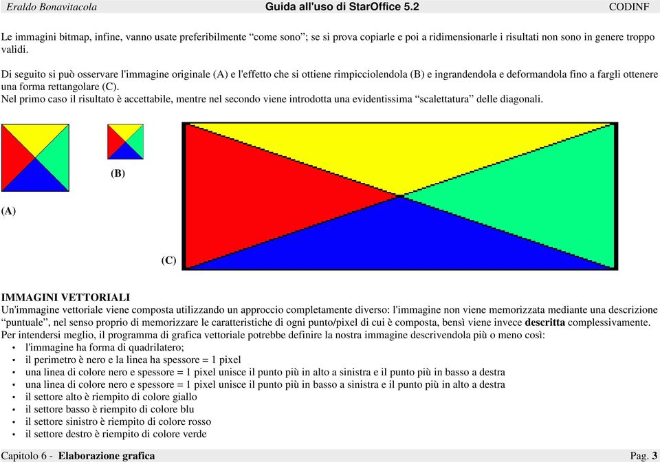 Nel primo caso il risultato è accettabile, mentre nel secondo viene introdotta una evidentissima scalettatura delle diagonali.