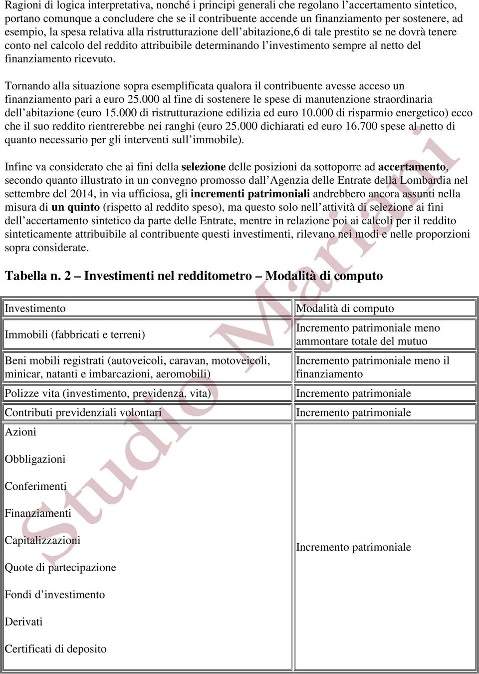 finanziamento ricevuto. Tornando alla situazione sopra esemplificata qualora il contribuente avesse acceso un finanziamento pari a euro 25.