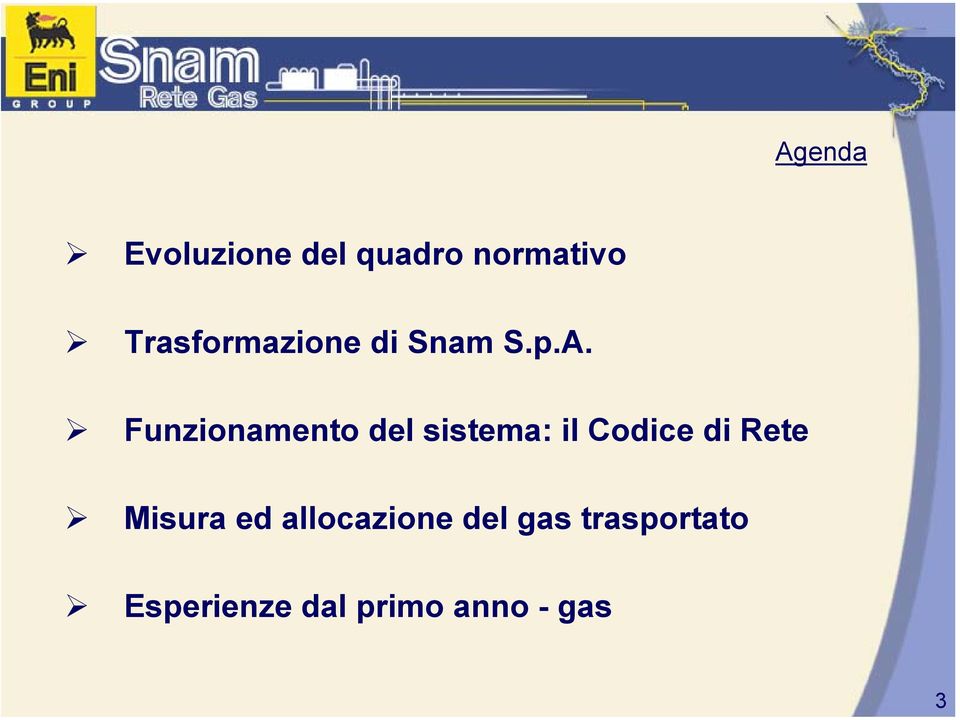 Funzionamento del sistema: il Codice di Rete