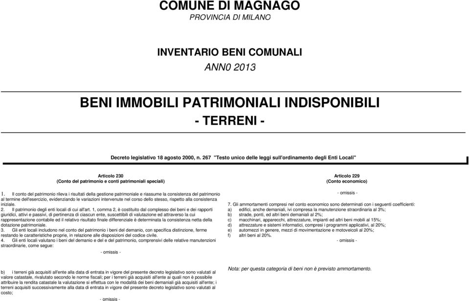 Il conto del patrimonio rileva i risultati della gestione patrimoniale e riassume la consistenza del patrimonio al termine dell'esercizio, evidenziando le variazioni intervenute nel corso dello