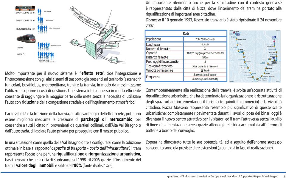 Molto importante per il nuovo sistema è l effetto rete, cioè l integrazione e l interconnessione con gli altri sistemi di trasporto già presenti sul territorio (ascensori/ funicolari, bus/filobus,