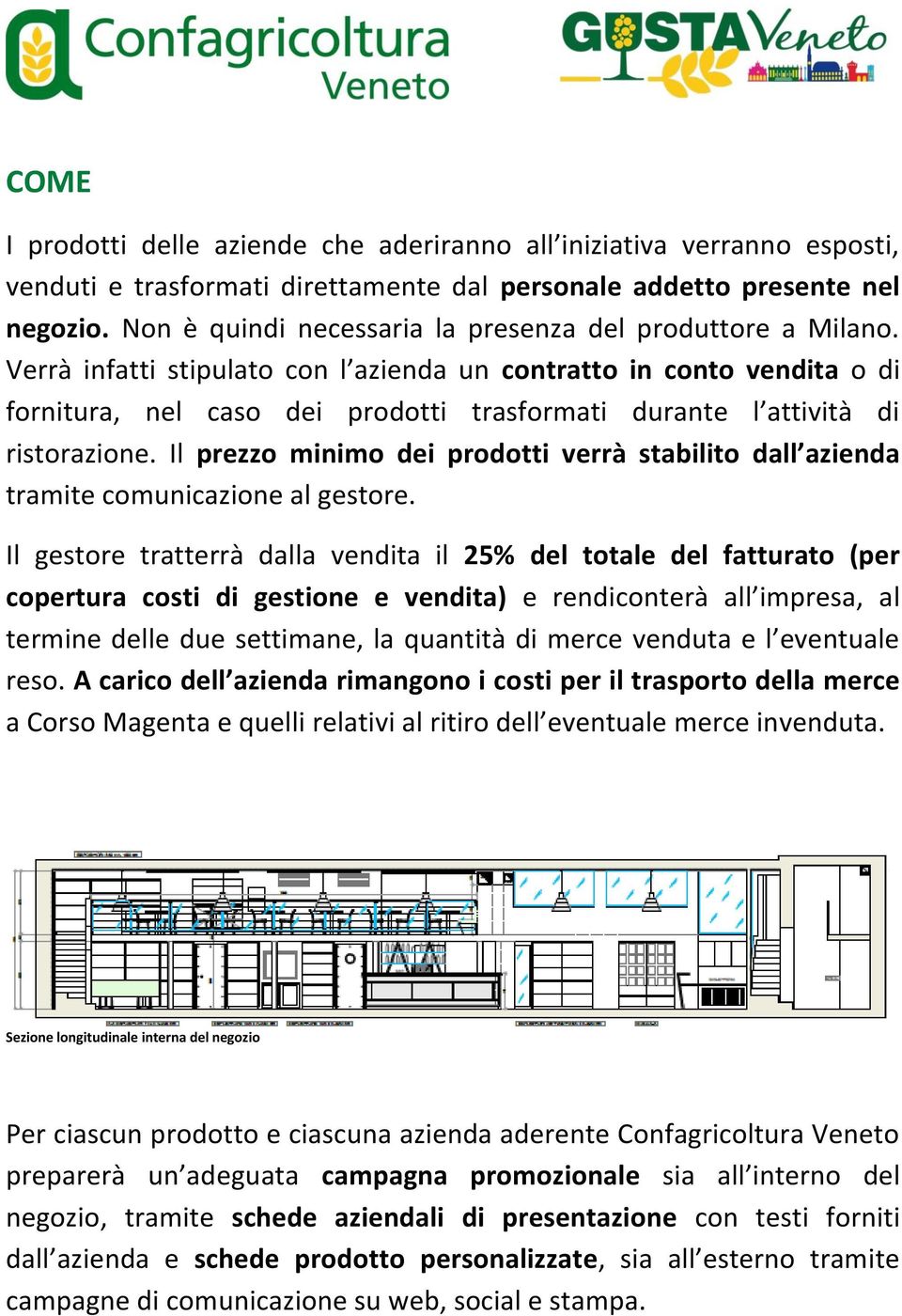 Verrà infatti stipulato con l azienda un contratto in conto vendita o di fornitura, nel caso dei prodotti trasformati durante l attività di ristorazione.