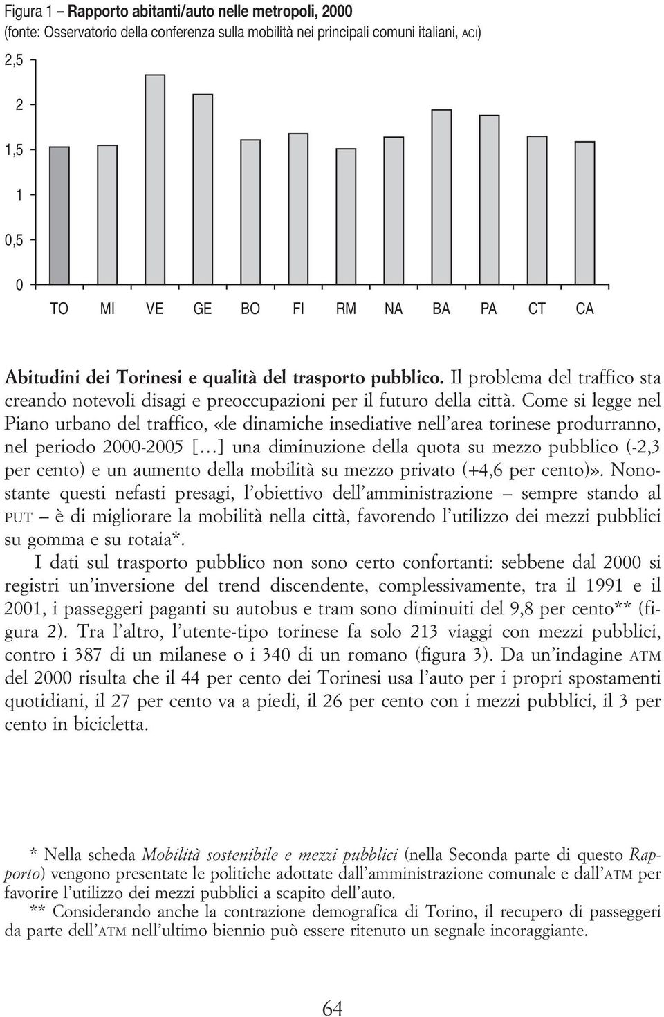 Come si legge nel Piano urbano del traffico, «le dinamiche insediative nell area torinese produrranno, nel periodo 2-25 [ ] una diminuzione della quota su mezzo pubblico (-2,3 per cento) e un aumento