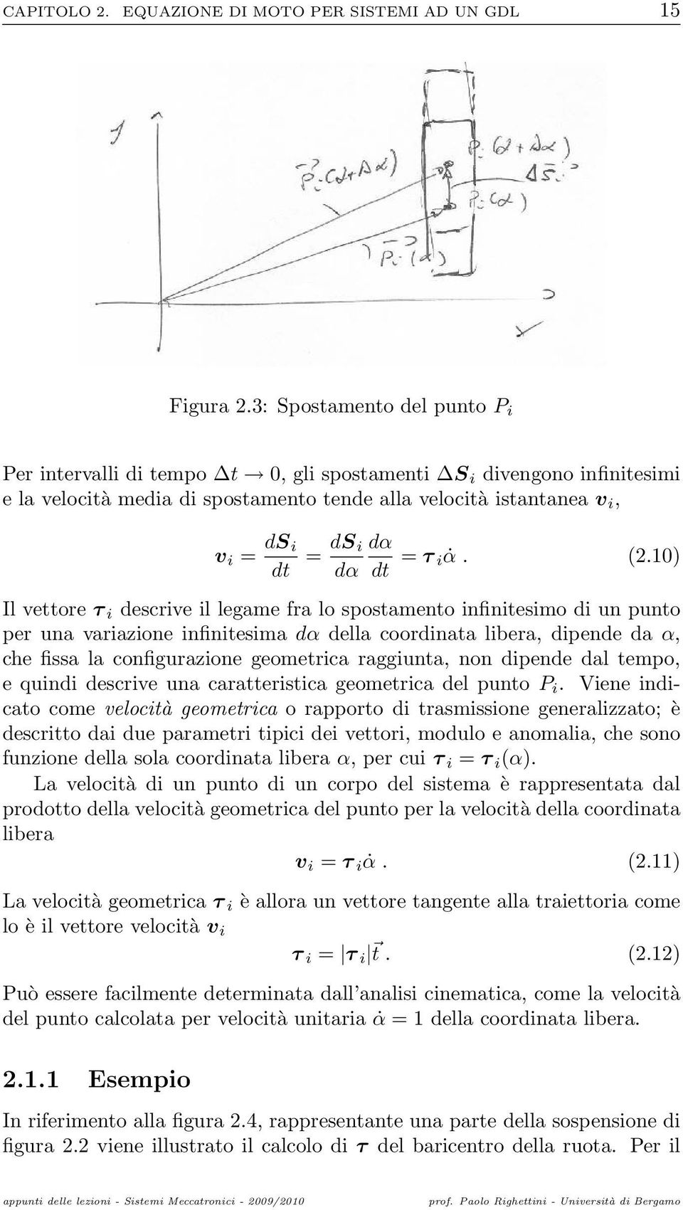 dt = τ i α. (2.