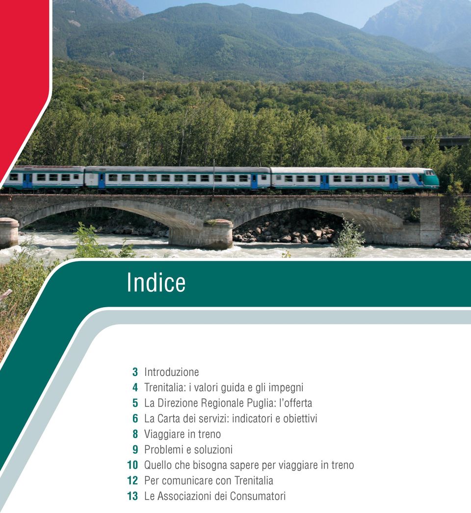 indicatori e obiettivi Viaggiare in treno Problemi e soluzioni Quello che