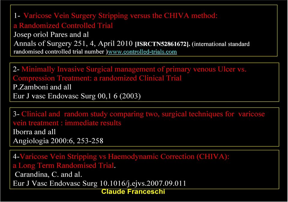 Compression Treatment: a randomized Clinical Trial P.