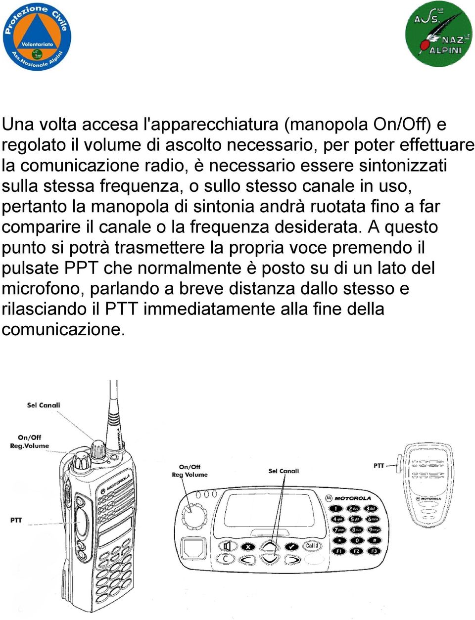 far comparire il canale o la frequenza desiderata.