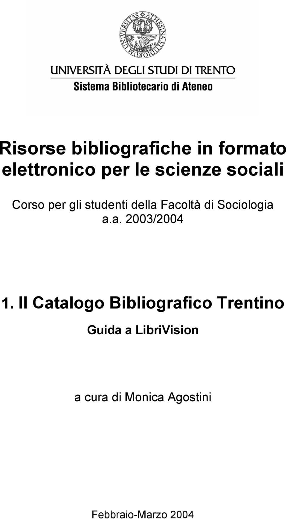 Sociologia a.a. 2003/2004 1.