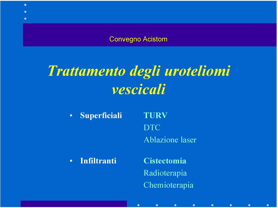 Infiltranti TURV DTC Ablazione