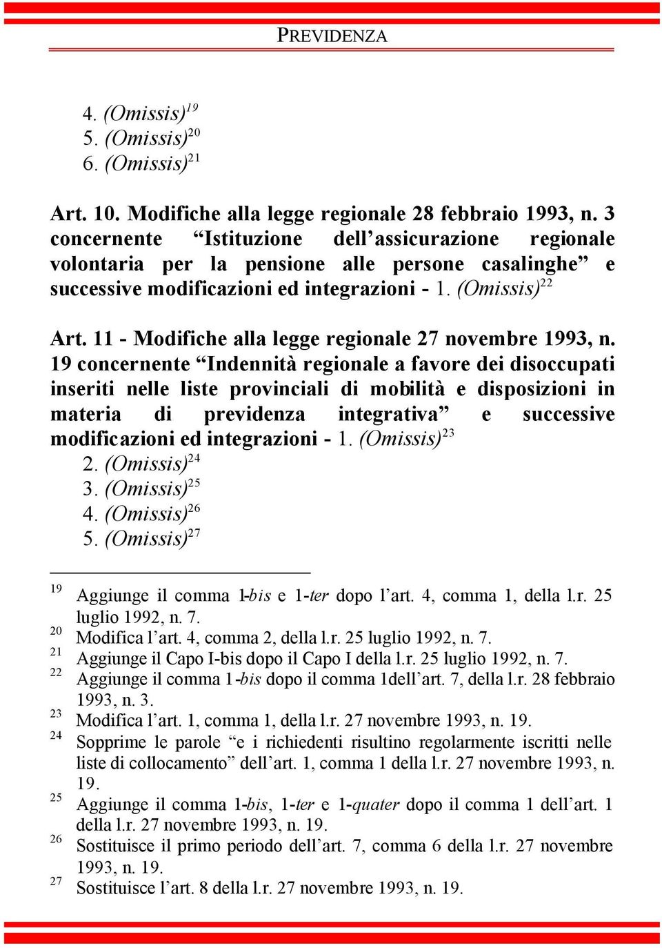 11 - Modifiche alla legge regionale 27 novembre 1993, n.