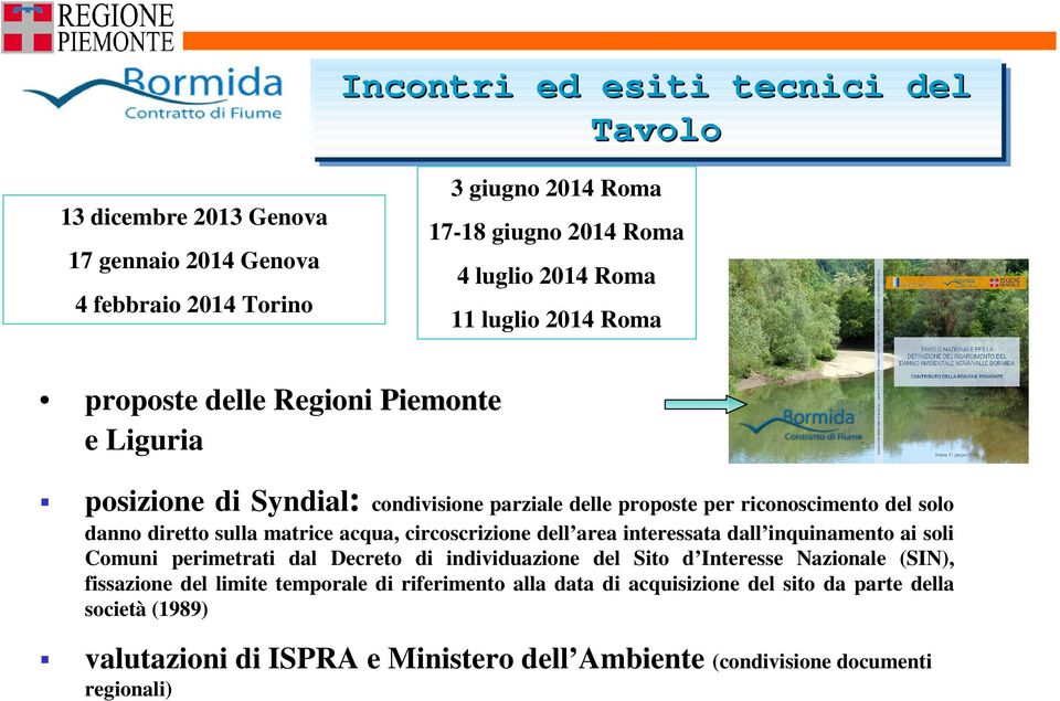 acqua, circoscrizione dell area interessata dall inquinamento ai soli Comuni perimetrati dal Decreto di individuazione del Sito d Interesse Nazionale (SIN), fissazione del