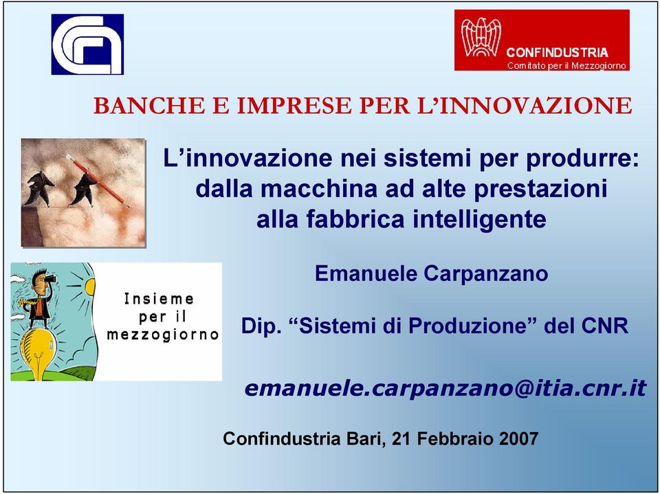 prestazioni alla fabbrica intelligente Emanuele