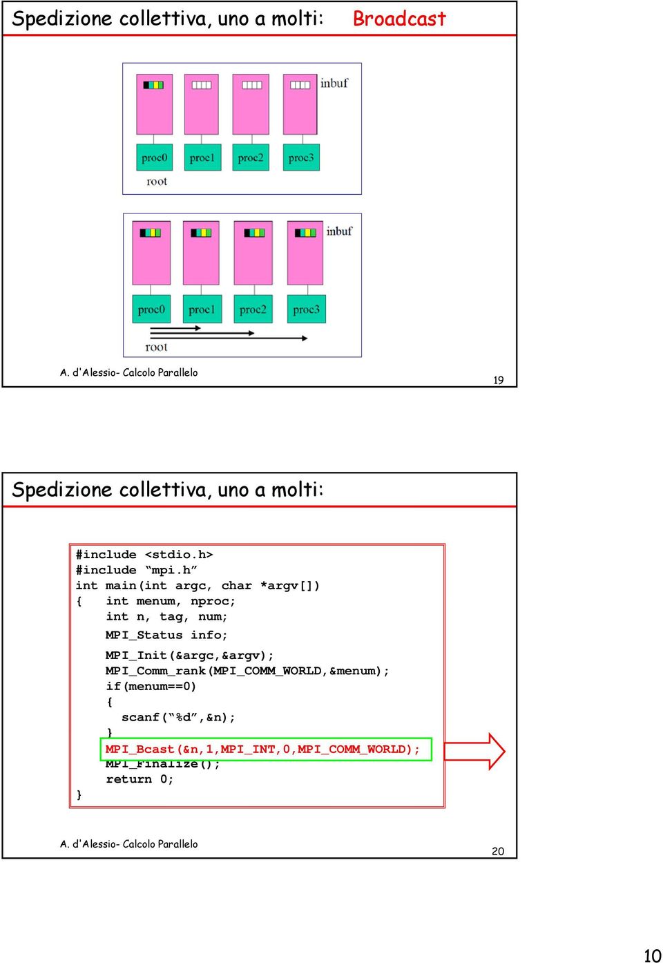 h int main(int argc, char *argv[]) { int menum, nproc; int n, tag, num; MPI_Status info;