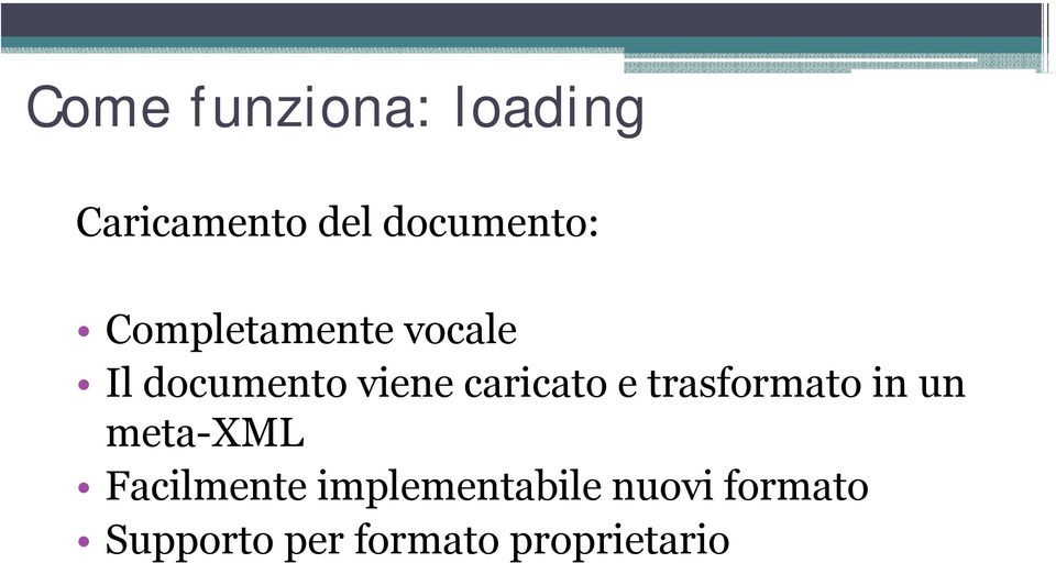 trasformato in un meta-xml Facilmente