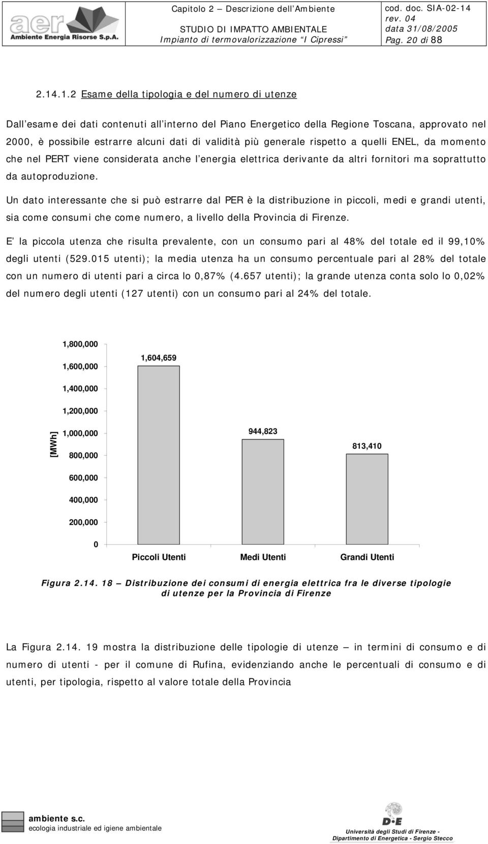 validità più generale rispetto a quelli ENEL, da momento che nel PERT viene considerata anche l energia elettrica derivante da altri fornitori ma soprattutto da autoproduzione.