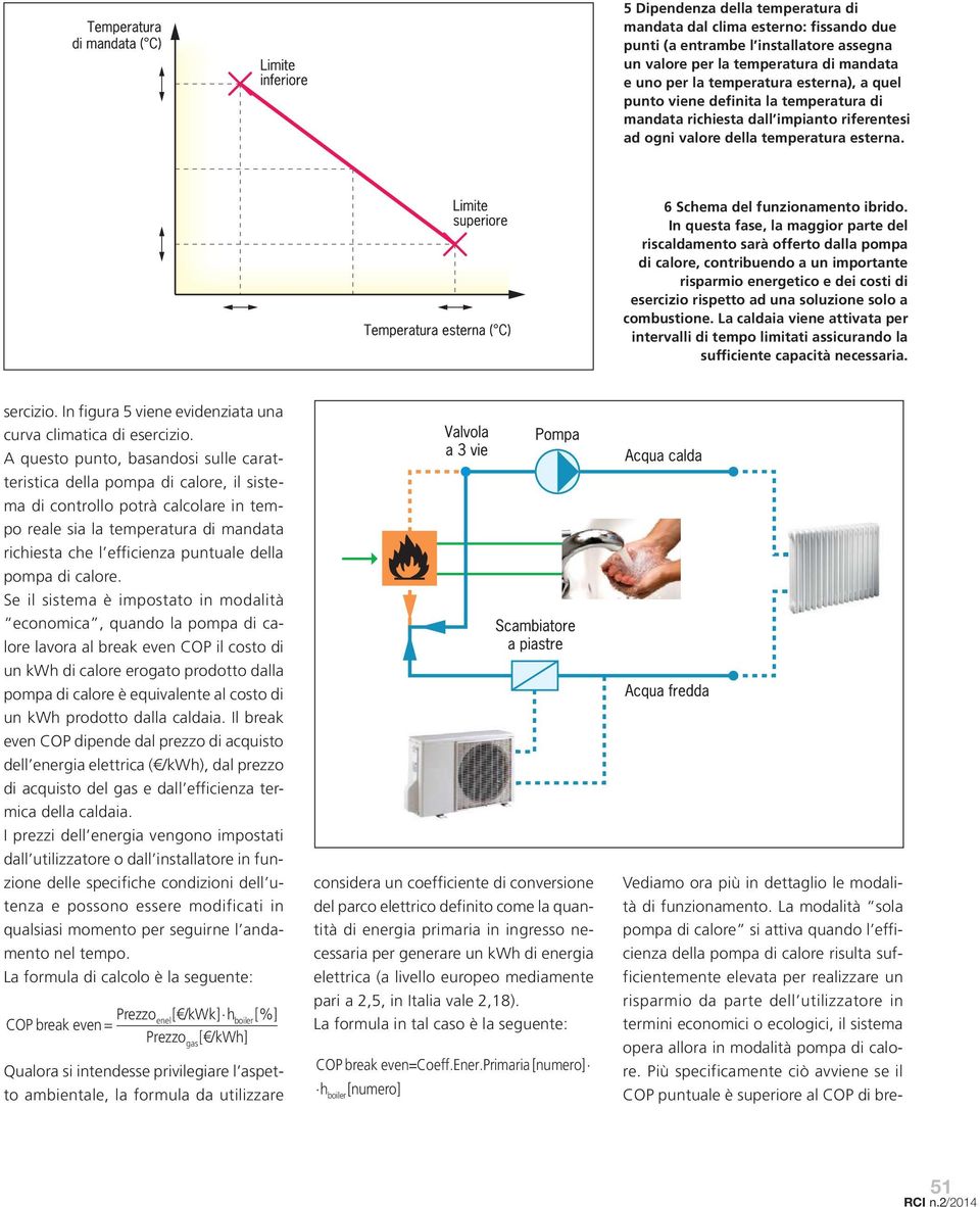 In questa fase, la maggior parte del riscaldamento sarà offerto dalla pompa di calore, contribuendo a un importante risparmio energetico e dei costi di esercizio rispetto ad una soluzione solo a