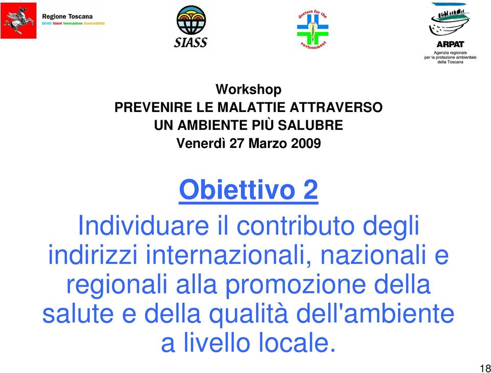 contributo degli indirizzi internazionali, nazionali e regionali