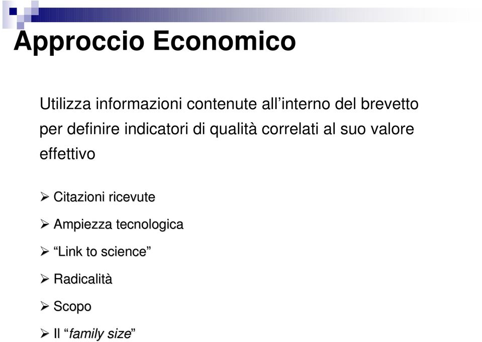 correlati al suo valore effettivo Citazioni ricevute