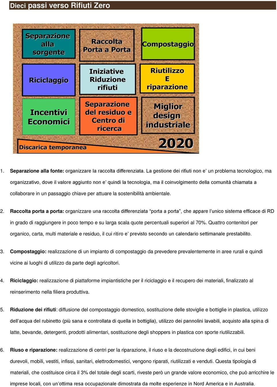 chiave per attuare la sostenibilità ambientale. 2.