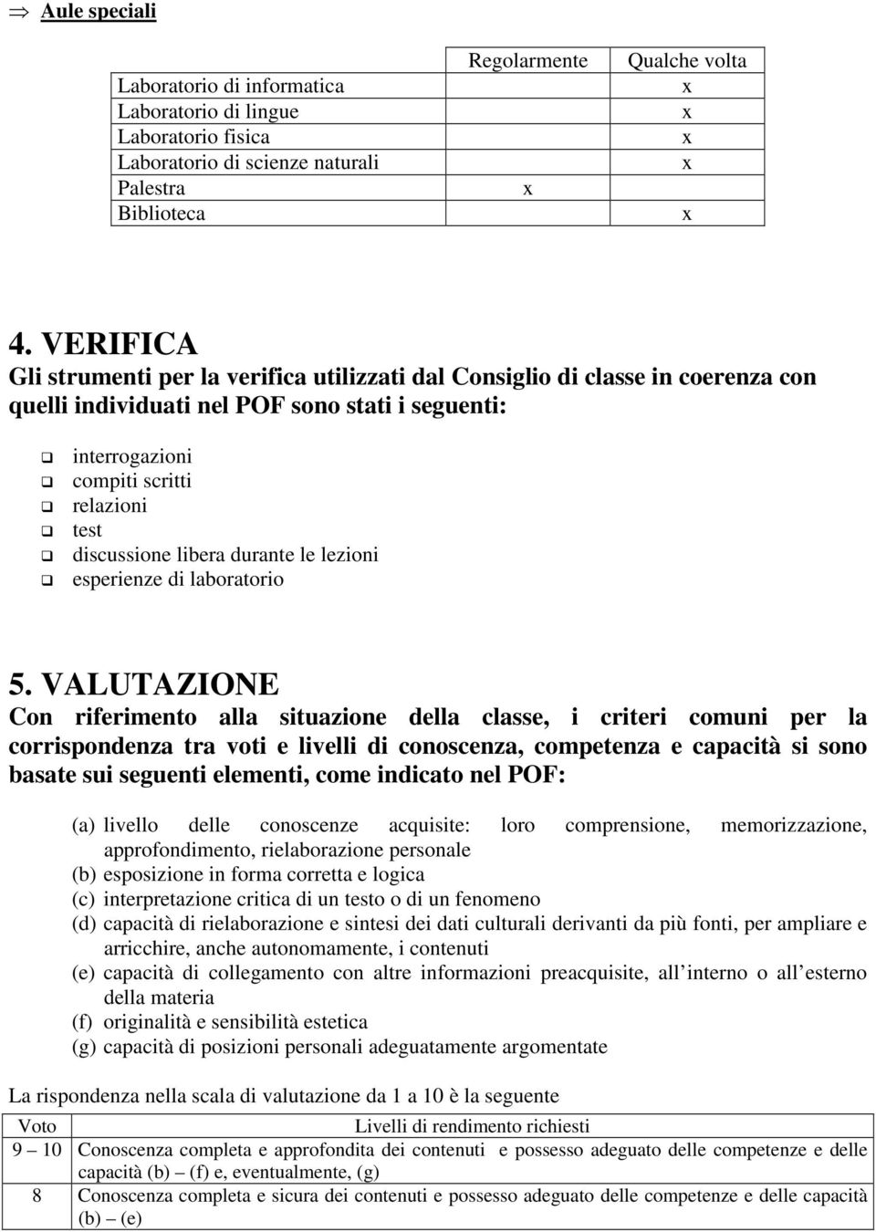 libera durante le lezioni esperienze di laboratorio 5.