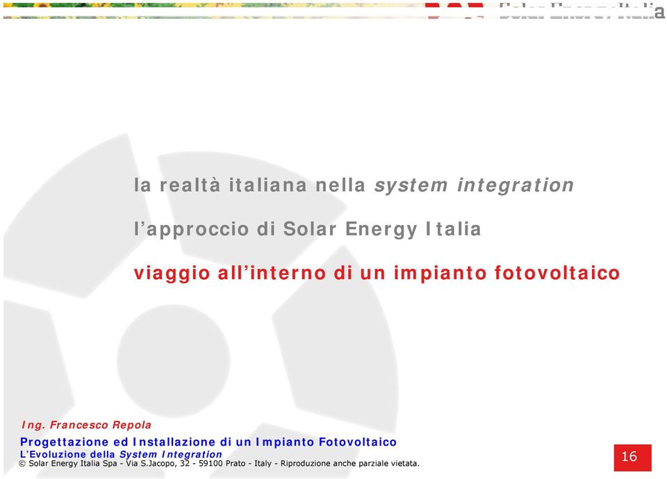 Energy Italia viaggio all