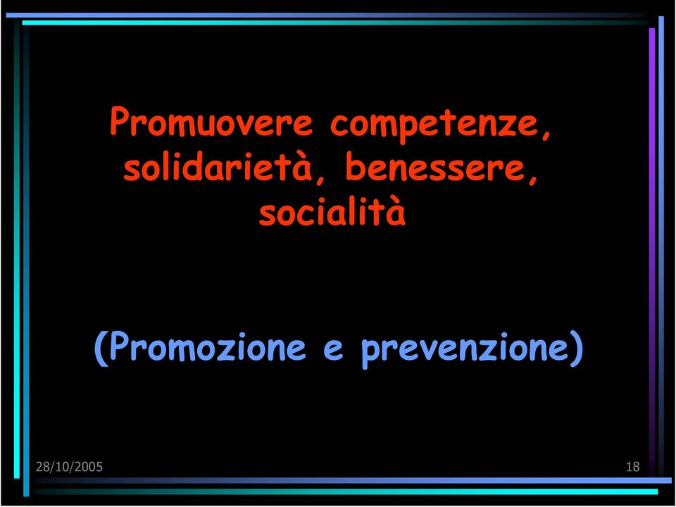 socialità (Promozione e