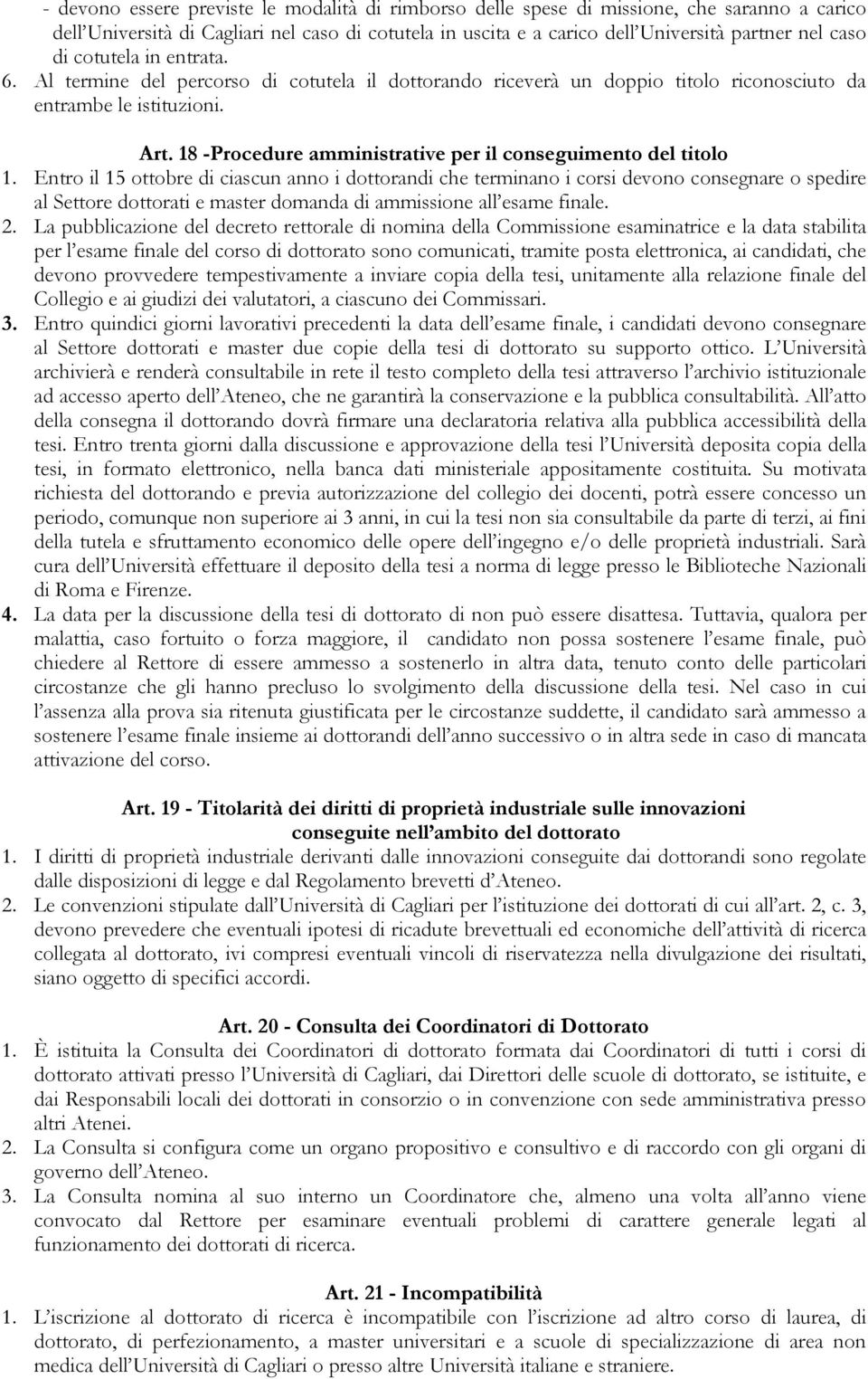 18 -Procedure amministrative per il conseguimento del titolo 1.