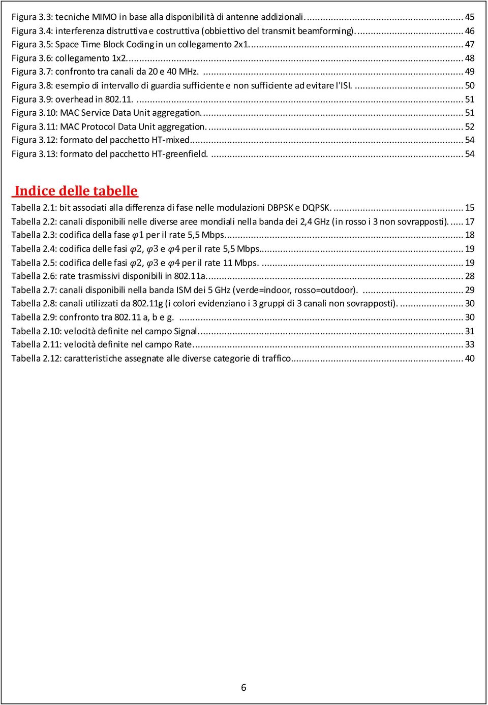 8: esempio di intervallo di guardia sufficiente e non sufficiente ad evitare l'isi.... 50 Figura 3.9: overhead in 802.11.... 51 Figura 3.10: MAC Service Data Unit aggregation.... 51 Figura 3.11: MAC Protocol Data Unit aggregation.