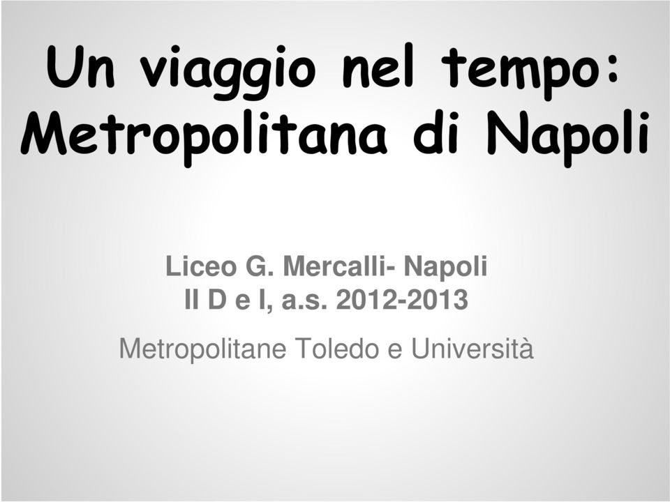 Mercalli- Napoli II D e I, a.s.