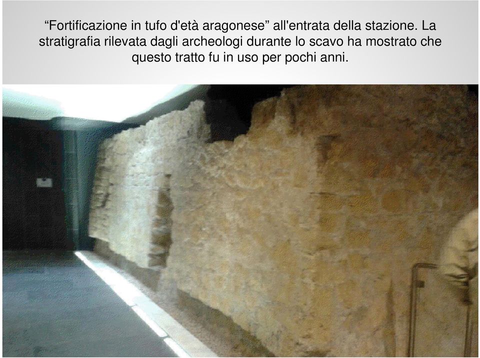 La stratigrafia rilevata dagli archeologi