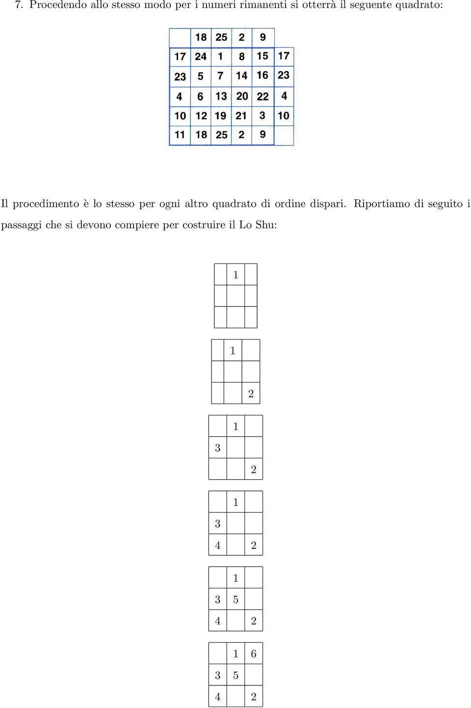 quadrato di ordine dispari.