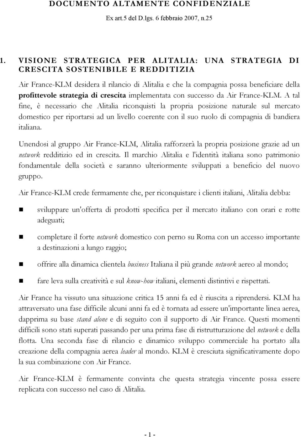 di crescita implementata con successo da Air France-KLM.