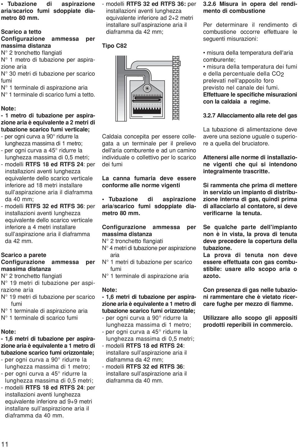 aria N 1 terminale di scarico fumi a tetto.