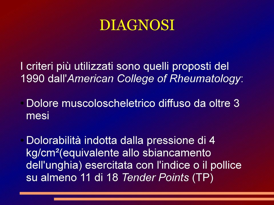 Dolorabilità indotta dalla pressione di 4 kg/cm²(equivalente allo sbiancamento